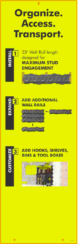 RYOBI STORAGE BAY LEFT SIDE WALL