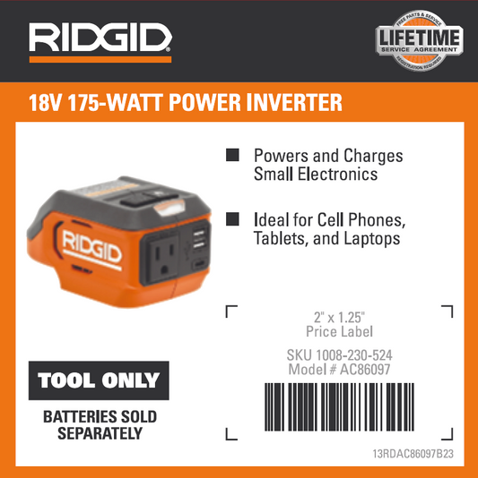 RD 18V 175 WATT POWER INVERTER