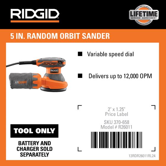 5 IN RANDOM ORBIT SANDER