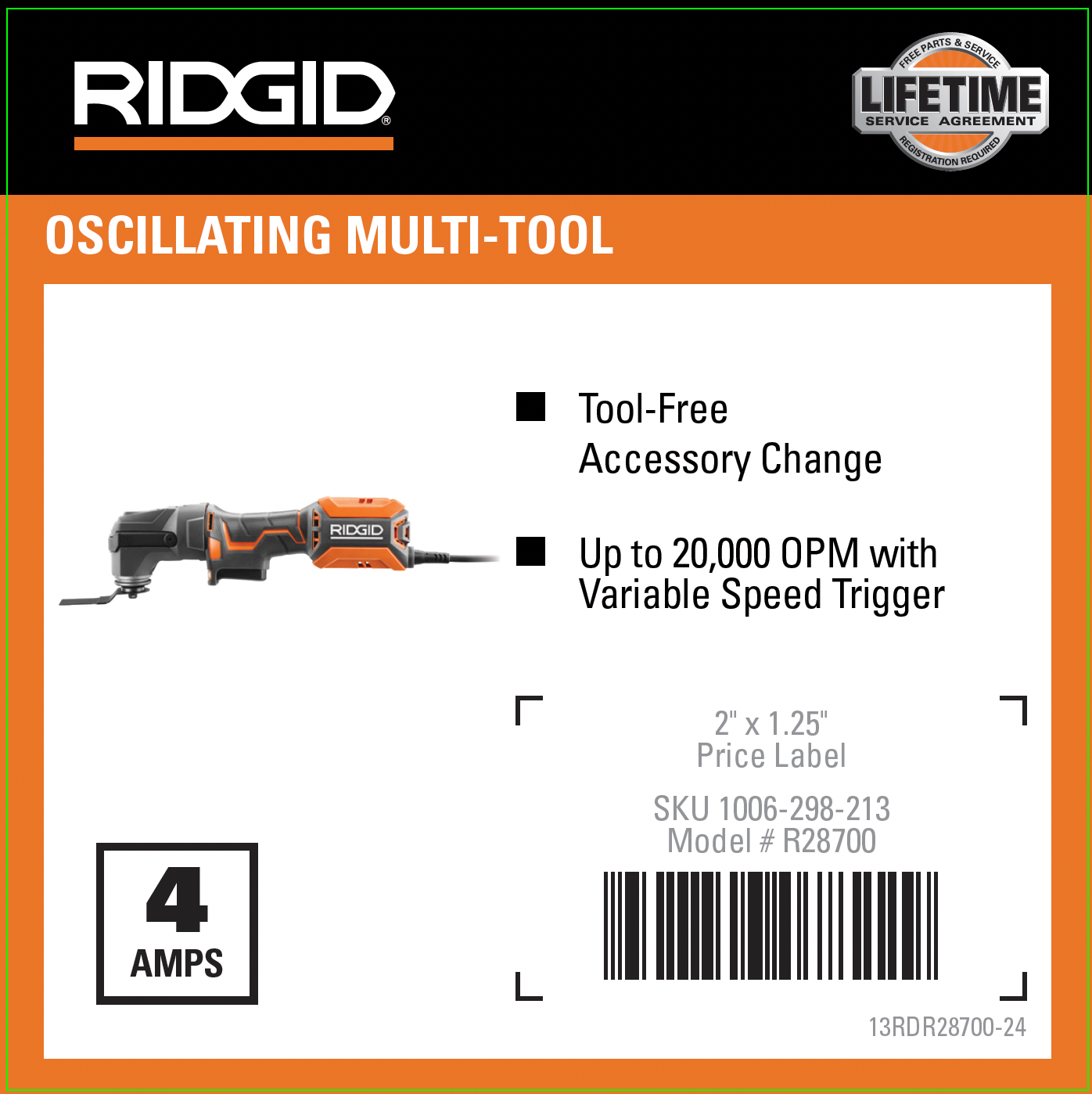 RIDGID CORDED MULTI TOOL 2024 – Team TTI POP