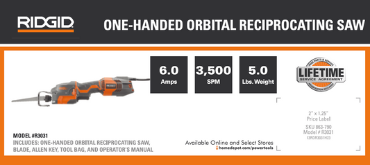 RD ONE HAND ORBITAL RECIP SAW