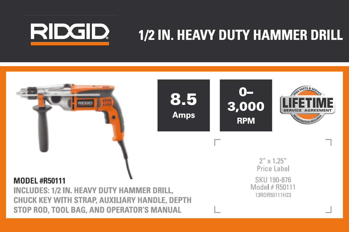 RD 1/2 IN HEAVY DUTY HAMMER DRILL