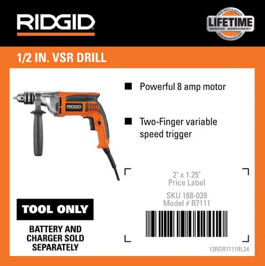 RIDGID 1/2 IN VSR DRILL