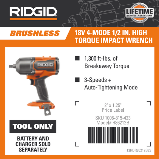 RD 18V 4MODE 1/2 HIGH TORQUE IMPACT WREN