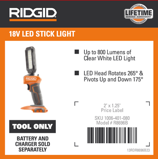 RIDGID 18V LED STICK LIGHT