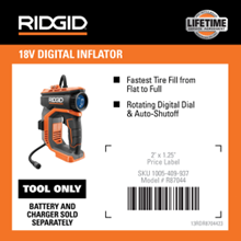 RIDGID 18V DIGITAL INFLATOR