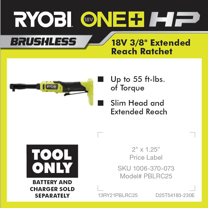 RYOBI ONE+ 18V HP RATCHET – Team TTI POP