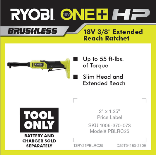 RYOBI ONE+ 18V HP RATCHET