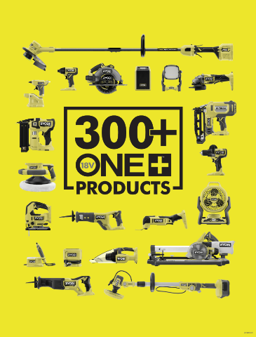 RYOBI BATTERY PLATFORM 300+ TOOLS