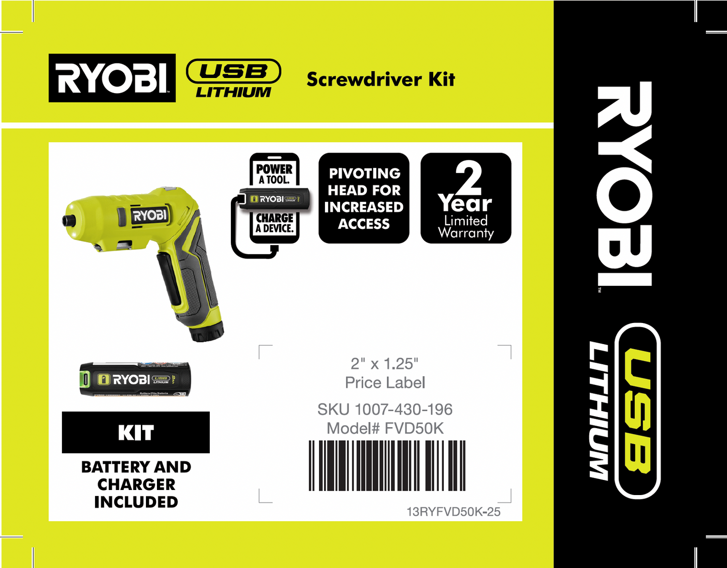RYOBI USB Screwdriver kit