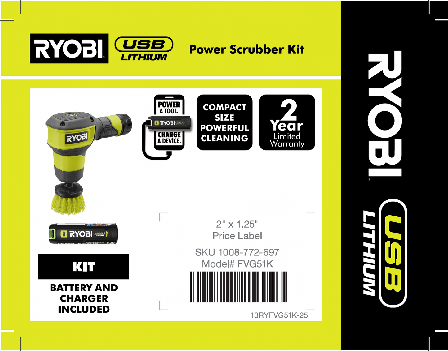 RYOBI USB Power Scrubber Kit