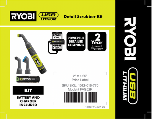 RYOBI USB Detail Scrubber kit