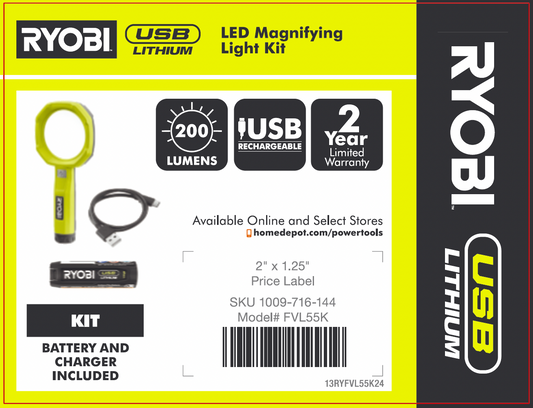 RYOBI USB LITHIUM MAG LIGHT