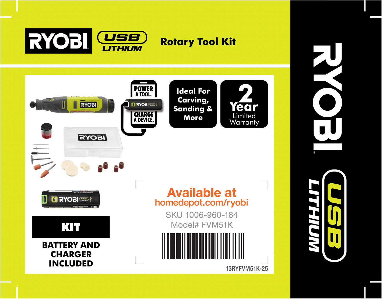 RYOBI USB Rotary Tool kit