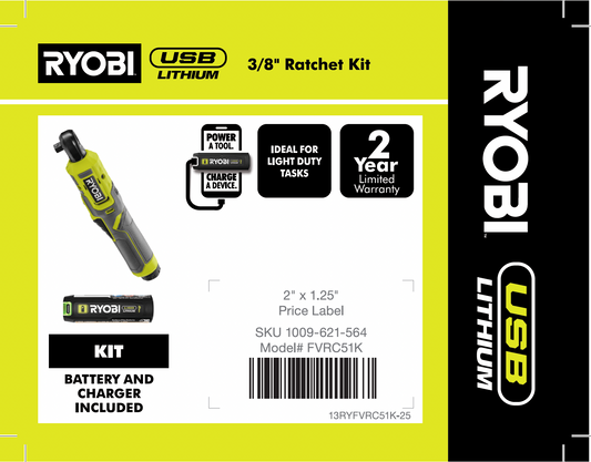 RYOBI USB 3/8" Ratchet kit