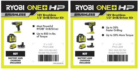 RYOBI 18V ONE+ HP DRILL KIT