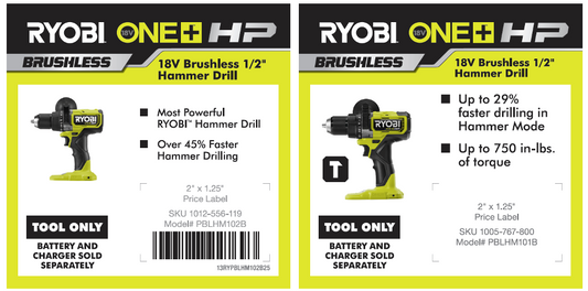RYOBI 18V ONE+ HP HAMMER DRILL