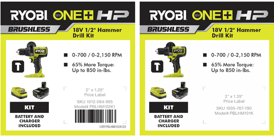 RYOBI 18V ONE+ HP HAMMER DRILL KIT