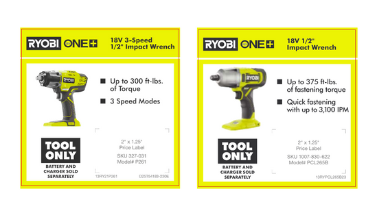 RYOBI ONE+ 18V BRUSHED IMPACT WRENCH