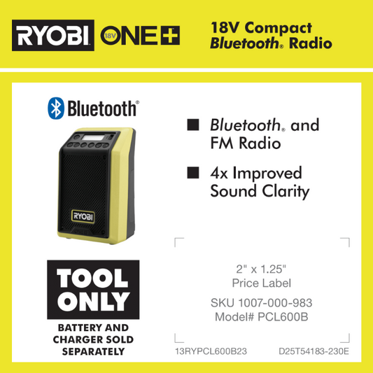 RYOBI ONE+ 18V COMPACT SPEAKER