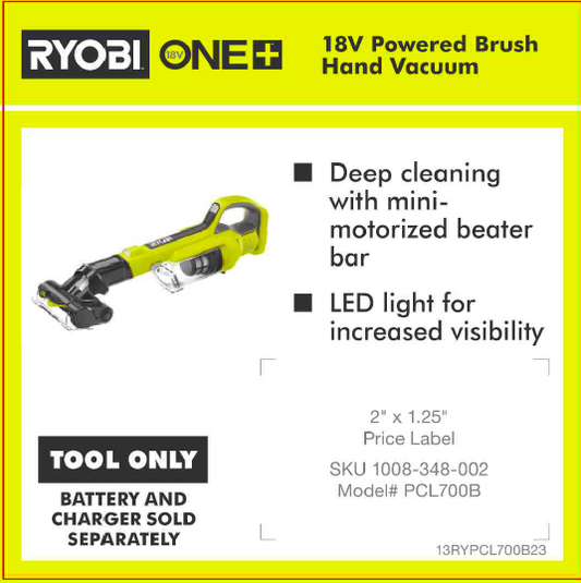 RYOBI ONE+ 18V HAND VAC