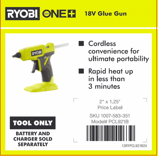 RYOBI ONE+ 18V GLUE GUN