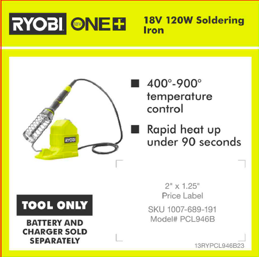 RYOBI ONE+ 18V SOLDERING IRON