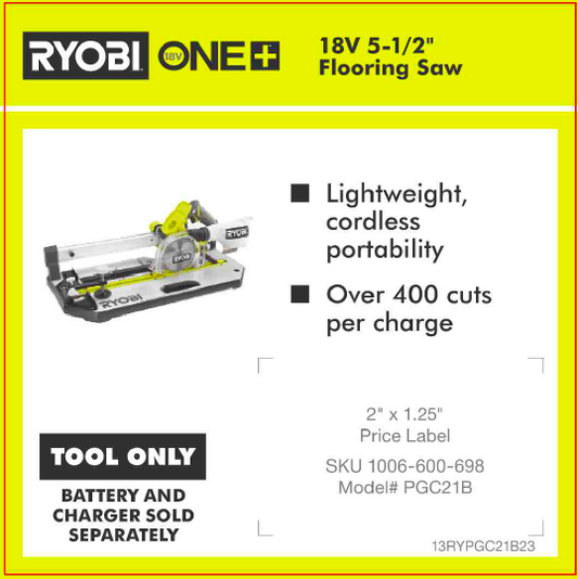 RYOBI ONE+ 18V FLOORING SAW