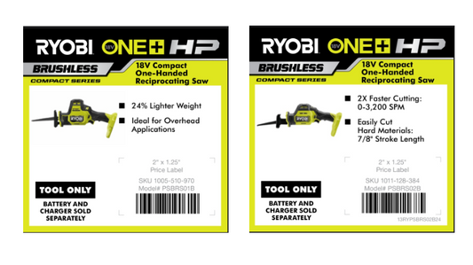 RYOBI ONE+ 18V 1 HANDED RECIP SAW