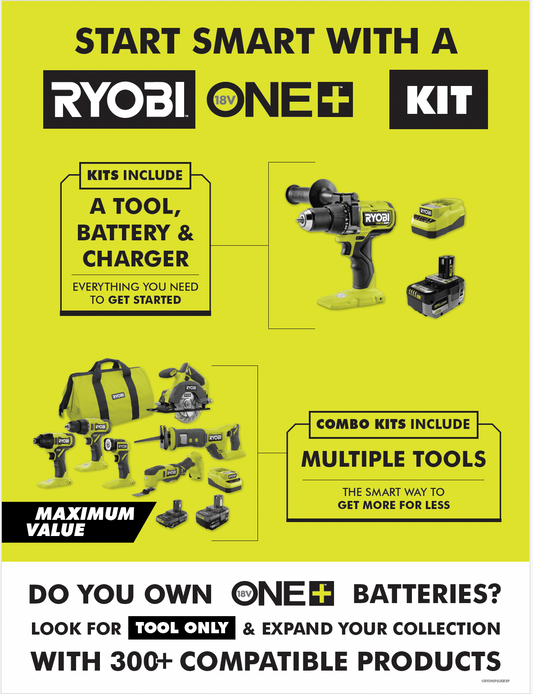 RYOBI Battery Platform Shop Guide POP