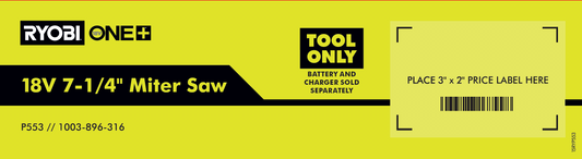 RYOBI ONE+ 18V 18V MITER SAW FACT