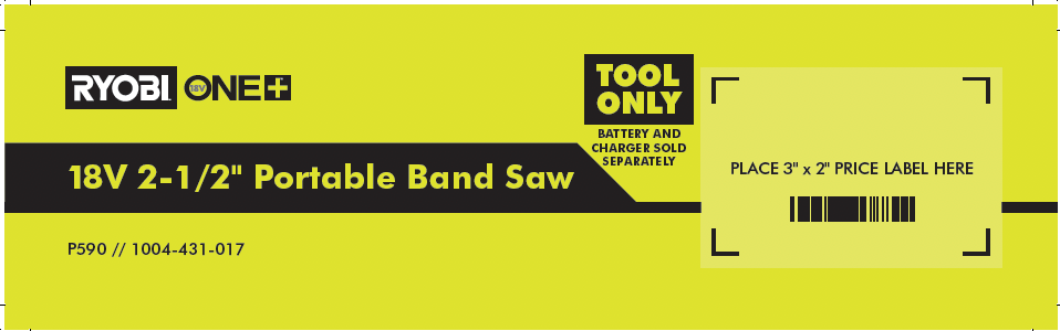 RYOBI ONE+ 18V BAND SAW FACT – Team TTI POP