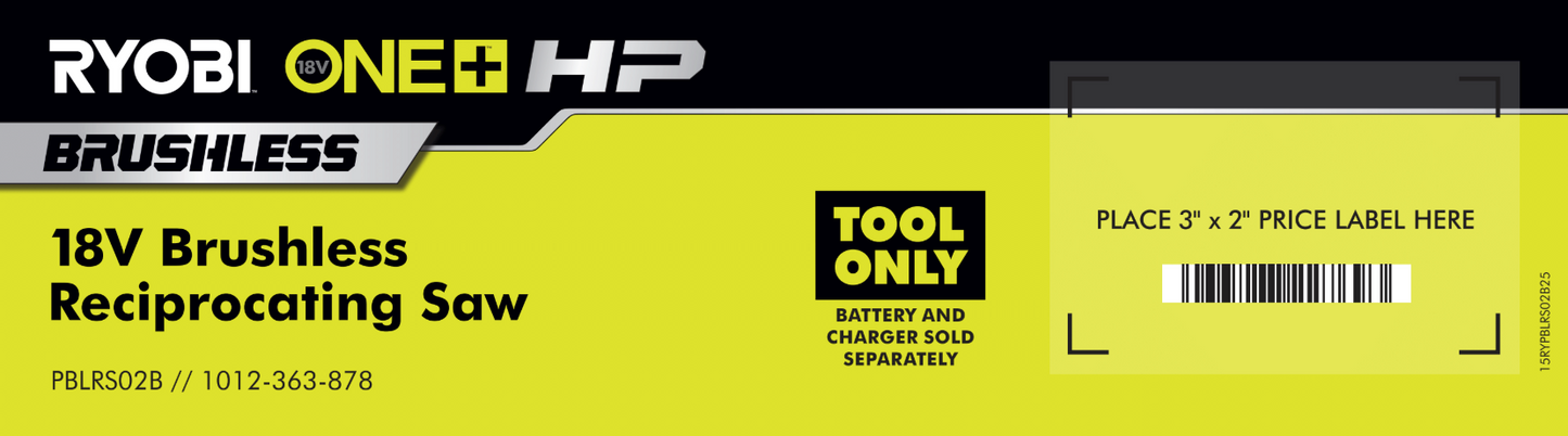 RYOBI 18V ONE+ HP RECIPROCATING EC POP
