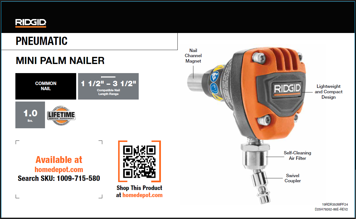 R350MPF MINI-PALM NAILER