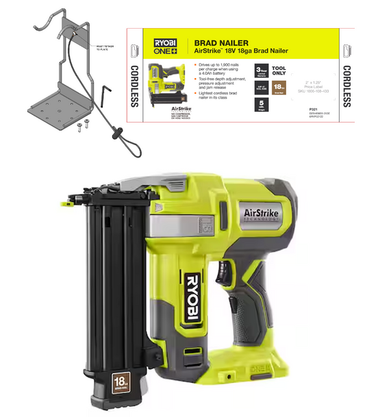 RYOBI ONE+ 18V BRAD NAILER POP AND FAKE DISPLAY KIT