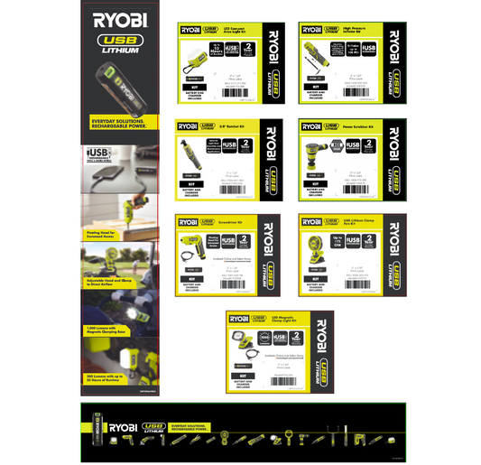 RYOBI USB LITHIUM  POP KIT