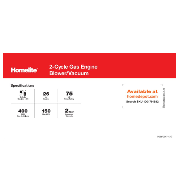 HOMELITE BLOWER/VACUUM