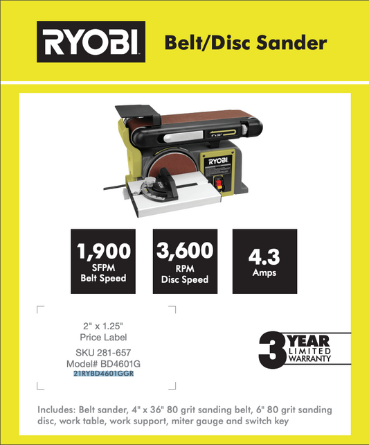 RYOBI BELT/DISC SANDER