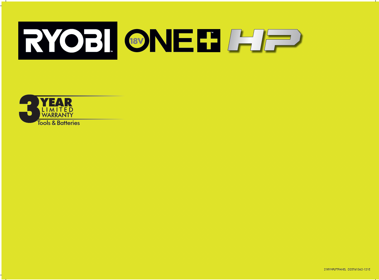 RYOBI ONE+ HP LEFT SIDE WALL – Team TTI POP