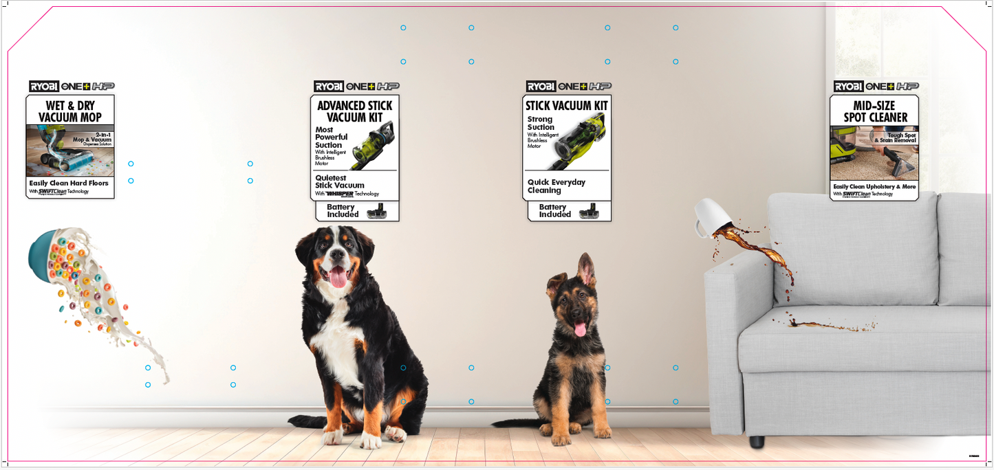 RYOBI Floorcare Kiosk Backer - Spot Cleaner