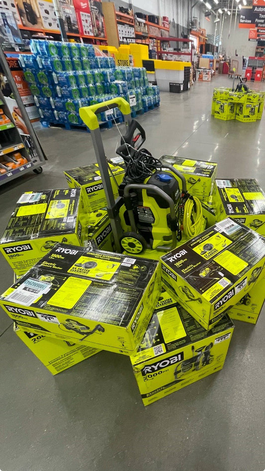 RYOBI 1800W PRESSURE WASHER STACKOUT - STORE 2571