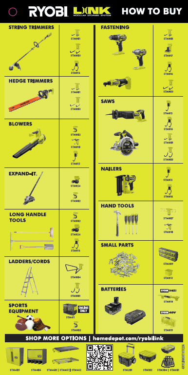 RYOBI HOW TO CHOOSE LINK HANG TAG