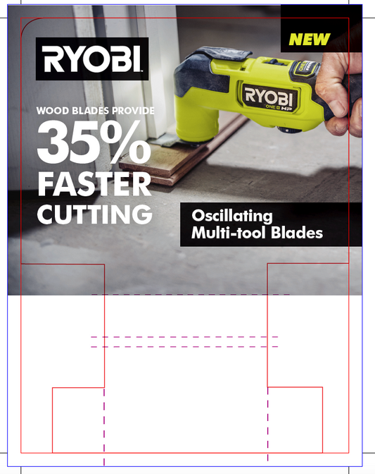 RYOBI OSCILLATING MULTI TOOL BLADE HANG TAG