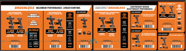 RIDGID Battery Platform Wedge Sign