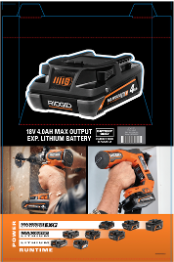 RIDGID BATTERY KIOSK EXP BATTERY WEDGE