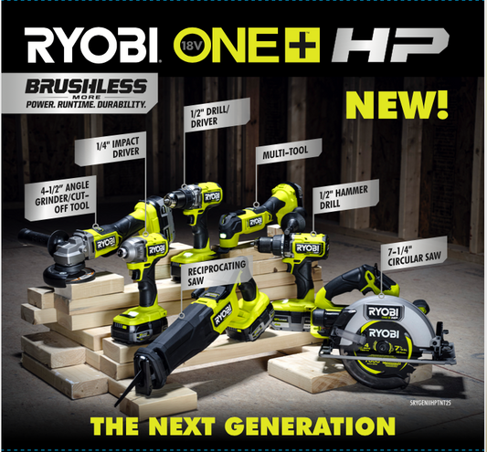 RYOBI ONE+ 18V GEN II TENT CARD