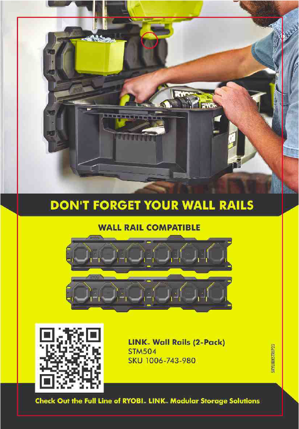 RYOBI LINK STORAGE HANGTAG