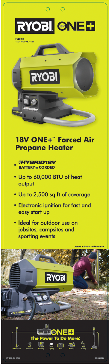 RYOBI ONE+ 18V HEATER UBS