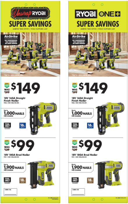 RYOBI Q4 SUPER SAVINGS UBS 2 - Q4 PROMO