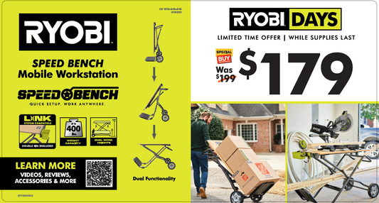 RYOBI SPEED BENCH TOPPER POP